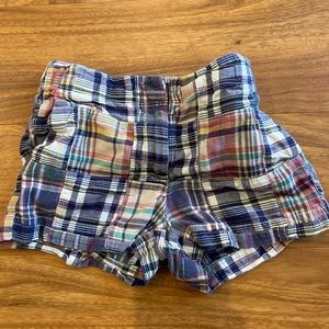 Madras J. Crew Frankie Shorts